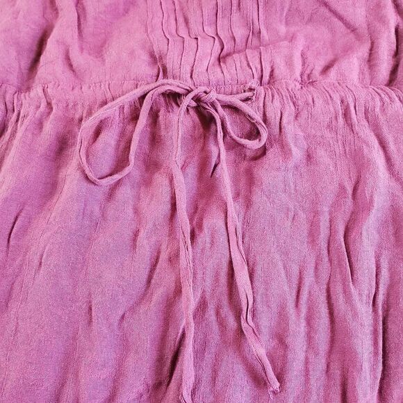 Maurices Dress Womens Medium Purple Ruffle Shoulder Sleeveless Tie Waist - Picture 3 of 10